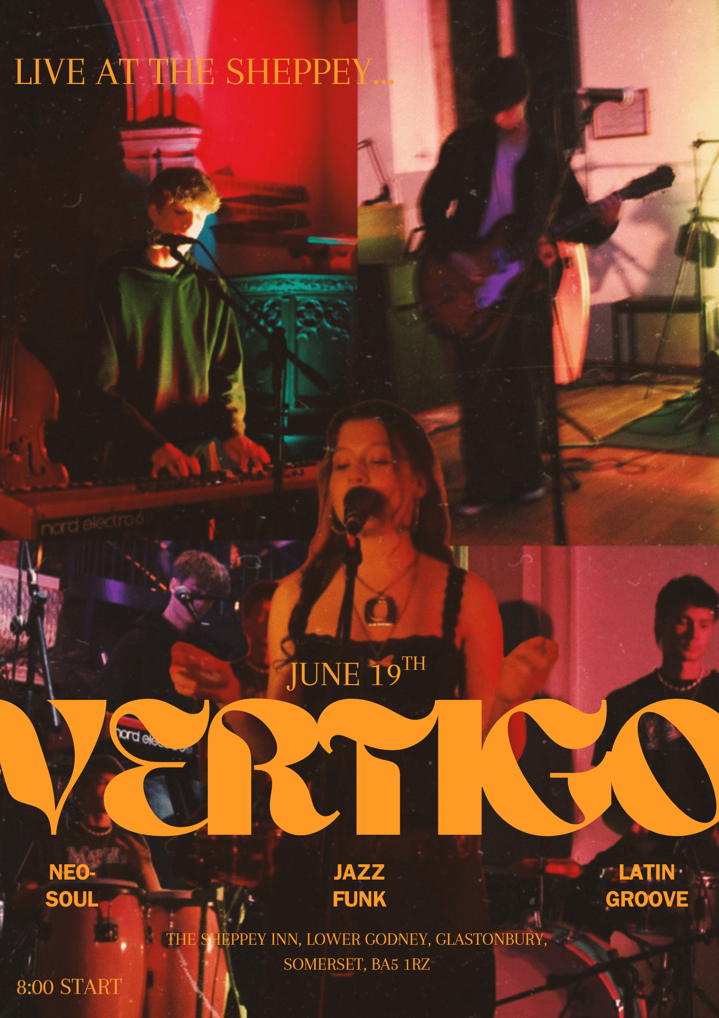 poster for the band called vertigo.