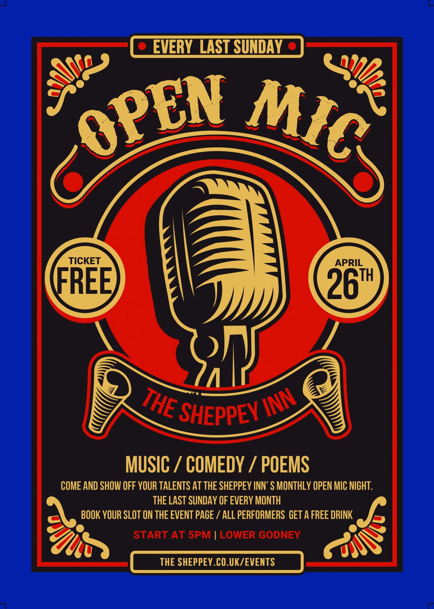 Open mic night 26th April