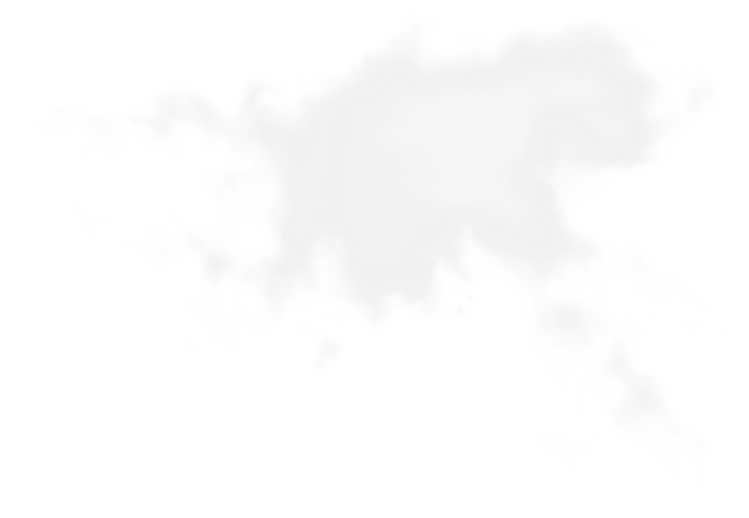A faint, light gray watercolor blotch or stain on a white background, resembling an abstract shape or cloud.