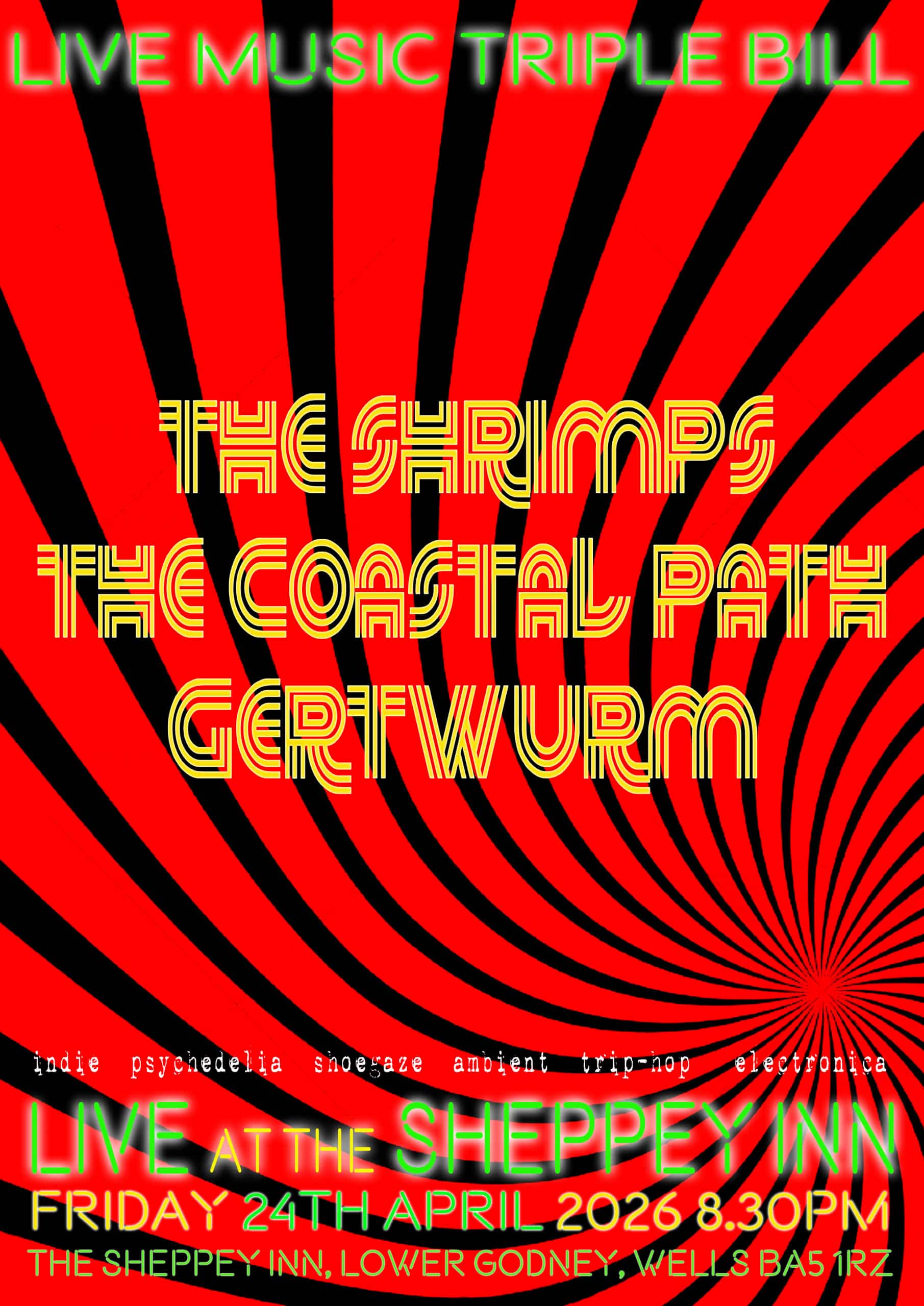 Live Music: COASTAL PATH & Support Acts